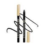 Fashion Colour Super Gliding Kajal | Kajal Black Waterproof Smudge Proof | Long Lasting | High Intensity | Creamy | Jet Black | One Stroke Smooth Application | 24 Hr Long Stay | Kohl-Black (1.2g) - Fast UK Delivery