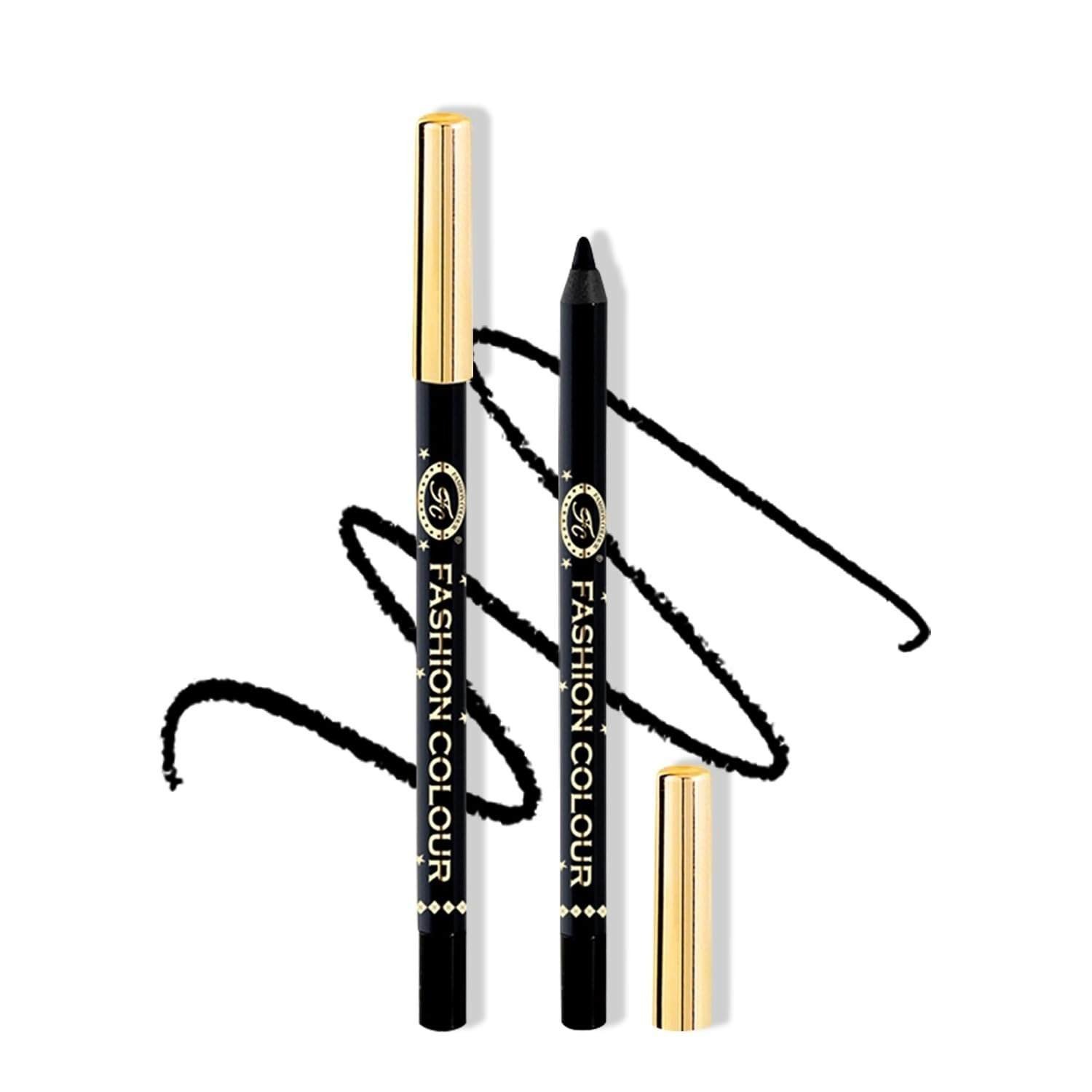 uk51dLym1hp8L-1-1.jpg Fashion Colour Super Gliding Kajal | Kajal Black Waterproof Smudge Proof | Long Lasting | High Intensity | Creamy | Jet Black | One Stroke Smooth Application | 24 Hr Long Stay | Kohl-Black (1.2g) - Fast UK Delivery - Image 1