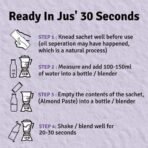 Jus' Amazin 30 Second Almond Drink - Unsweetened (10 X 25g sachets) | Use 1 Sachet to make 1 Glass | Dairy Free Almond Milk, Clean Nutrition, 100% Natural, Keto, Vegan - Fast UK Delivery - Image 6