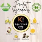KINDED Lip Sugar Scrub Herbal Natural Essential Oils Exfoliating Balm Polish Scrubber for Men Women Smoked Dry Dark Chapped Lips to Lighten Pigmentation Dead Skin Tan Removal (10 gm) (Peppermint) - Fast UK Delivery - Image 5