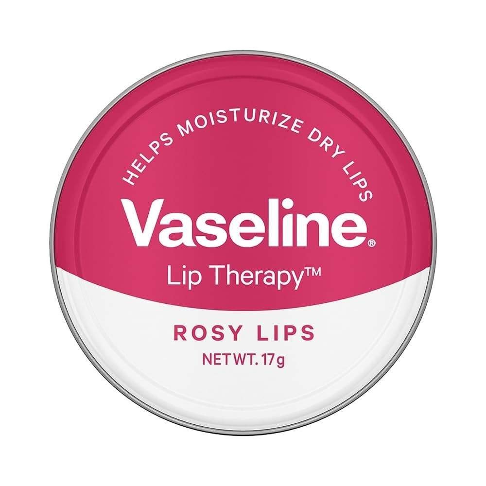 uk51dfE7gyJ2L-1-1.jpg Vaseline Lip Tins Rosy Lips, 17 g | Provides Hydration, Sheer Pink Tint & Glossy Shine - Fast UK Delivery - Image 1