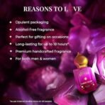 Just Herbs Garnet Glory Attar Roll On Perfume | Premium Ittar Gifts | 18+ Hour Long Lasting Fragrance with Saffron. Cinnamon, Oud and Sandalwood for Men and Women 10ml - Fast UK Delivery - Image 4