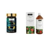 Kapiva Shilajit Gold 60 Capsules | Contains 24 Carat Gold | Boosts Stamina In 4 Weeks | 100% Ayurvedic & Kapiva Himalayan Apple Cider Vinegar with Mother Vinegar 500ml - Fast UK Delivery