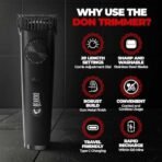 Beardo Don Trimmer for Men | 150 min Run Time | 20 Length Settings | Cordless | Washable Stainless Steel Blades | Powerful Li+ battery for quick charging | Stylish Gun Metal finish | Gift For Brother | Gift For Friends - Fast UK Delivery - Image 4