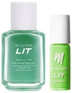 MyGlamm LIT Nail Enamel-Fomo-7ml & LIT Nail Enamel Remover-30ml - Fast UK Delivery