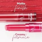 Mila Beaute Creamy Comfort Matte Long-Lasting Lipstick for Women | Highly Pigmented & Hydrating Lipstick with Jojoba | Single Swipe Application | Suitable for Indian Skin Tones - BRIGHT PLUM - Fast UK Delivery - Image 4