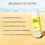 Just Herbs Tinted Sunscreen SPF 50+ PA++++ UVA/UVB Protection for Oily, Dry Skin, No White Cast for Men and Women - 30 ml - Fast UK Delivery - Image 5