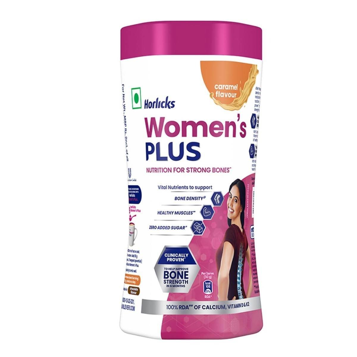 uk51egvbC6JDL-1.jpg Horlicks Women's Plus Caramel Jar, 400 g - Fast UK Delivery - Image 1