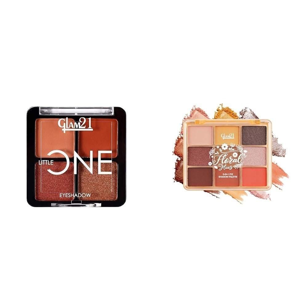 uk51f0jiSeeOL-1-1.jpg Glam 21 Little One 4-in-1 Eyeshadow Palette Ultra pigmented, |Little Lady-04 Floral Hues 9 In 1 Eyeshadow Palette Highly Pigmented Smudge-Proof (7.5 gm) 06- Sunflower - Fast UK Delivery - Image 1