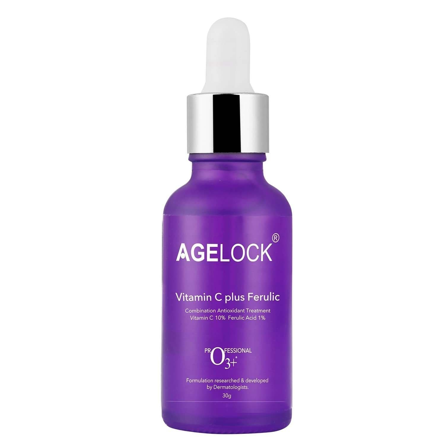 uk51f2BcWNbL-1.jpg O3+ Agelock Vitamin C Ferulic Acid Serum Antioxidant Face Toner for Detanning, Fine Lines, Wrinkle Removal & Bright Skin, 30g - Fast UK Delivery - Image 1