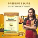 Dabur Cold Pressed Mustard Oil -3L | Healthy Cooking Oil | Goodness of Omega 3 & 6 | Perfect blend of Health, Taste & Aroma - Fast UK Delivery - Image 5