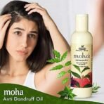 moha: Anti Dandruff Oil With Benefits Of Tea Tree Oil, Neem Oil, Hibiscus OIl, Rosemary Oil| Hair Oil For Men & Women | For All Hair Types. (200 ML)(Pack of 1) - Fast UK Delivery - Image 5