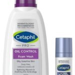 Cetaphil PRO Oil Control Foam Face Wash for Acne & Oily Prone Skin 236ml Optimal Hydration Lightweight Serum 30 ml Fast absorbing Hyaluronic Acid Blue Daisy extract Vitamin B5 for Sensitive Skin - Fast UK Delivery