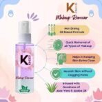 KINDED Makeup Remover Oil Based Dual Phase Cleanser Micellar Water Liquid for Face Eyes Kajal Lipstick Waterproof Makeup with Aloe Vera Jojoba Oil for Dry Oily Normal Skin Women - Lilac Purple, 60 ml - Fast UK Delivery - Image 4