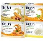 Sri Sri Tattva Shuddhta ka Naam Almond & Honey Soap, Malai Cream Soap, Sandal Soap, Orange & Tulasi Soap, 300g - Fast UK Delivery