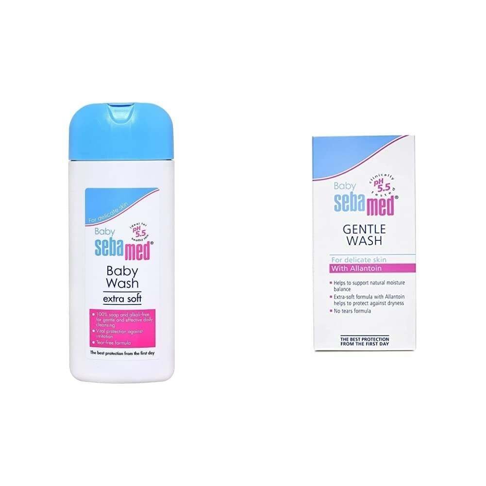 uk51fbrgmE6ZL-1-1.jpg Sebamed Baby Wash Extra Soft, 200ml & Sebamed Gentle Baby wash (50ml) - Fast UK Delivery - Image 1