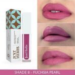 Just Herbs Ayurvedic Creamy Matte Long Lasting Liquid Lipstick, Lightweight & Hydrating Lip Colour with Liquorice & Sweet Almond Oil - Fuchsia Pearl - Fast UK Delivery - Image 4