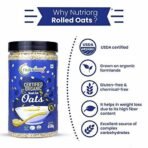 Nutriorg Organic Rolled & Steel Cuts Oats 1050g (Combo of 2) | Weight Management | High Fiber Protein Rich Oats - Fast UK Delivery - Image 4