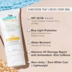 mCaffeine Niacinamide and Hyaluronic Acid Sunscreen SPF 50++ for Oily Skin | Mattifying, Zero White Care, Water Resistant & Non Sticky Sunscreen for Women & Men | Prevents Tan & UV Damage - 50ml - Fast UK Delivery - Image 5