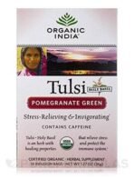 Organic India Tulsi Green Tea - Pomegranate, 18 Bags - Fast UK Delivery - Image 3