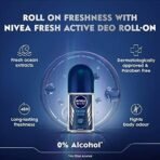 Nivea Fresh Active Deodorant Roll On For Men, 50ml (Pack of 2) - Fast UK Delivery - Image 5