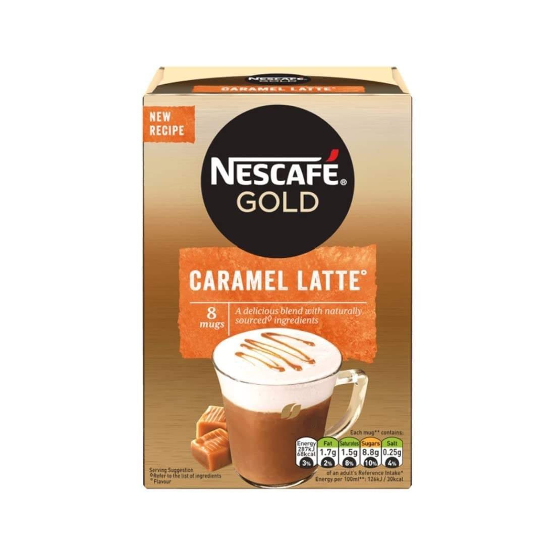 uk51gMLAFXM9L-1.jpg Nescafe Gold Caramel Latte, 136 g - Fast UK Delivery - Image 1