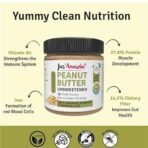 Jus' Amazin Crunchy Organic Peanut Butter - Unsweetened (200g) | 31% Protein | Only 100% Organic Peanuts, No added Sugar/Salt/Emulsifiers/Hydrogenated Fats | Plant Based, Keto | 0% Chemicals - Fast UK Delivery - Image 4