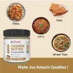 Jus' Amazin Creamy Cashew Butter Punchy Pepper (200g) | 18% Protein | Plant-Based Nutrition | Zero Chemicals | Vegan | Dairy-Free | 100% Natural - Fast UK Delivery - Image 5