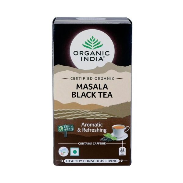 ORGANIC INDIA Masala Black Tea 25 Teabags - Fast UK Delivery