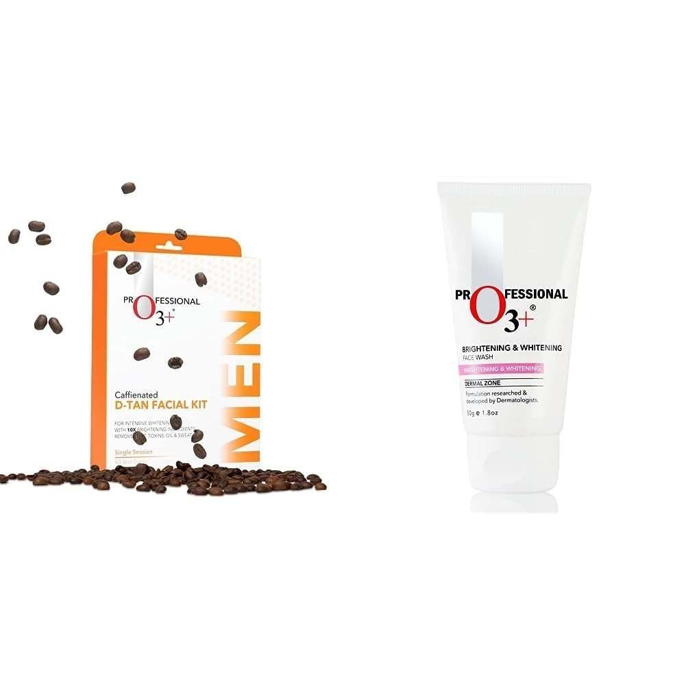 uk51h0OeFpVuL-1-1.jpg O3+ Caffeinated D-Tan Facial Kit & O3+ Brightening and Whitening Face Wash, 50g Combo - Fast UK Delivery - Image 1