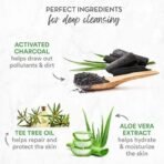WOW Skin Science Charcoal Foaming Face Wash | Built in Brush for Deep Cleansing | All Skin Types | Fresh, Clear Skin | Paraben & Sulphates Free | For Women & Men | 150 ml - Fast UK Delivery - Image 5