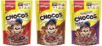 Kellogg's Chocos, With Protein & Fibre Of 1 Roti* In Each Bowl*, 385G Pack & Crunchy Bites, 375G Pack & Chocos Moons & Stars, With Whole Grain, 375G Pack - Fast UK Delivery - Image 2