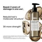 L'OREAL PROFESSIONNEL PARIS Absolut Repair Molecular Deep Repairing Rinse-off Serum for Damaged Hair - 250 ml | Repairs Very Damaged Hair and Restores Strength With 2% Peptides Bonder & 5 Amino Acids - Fast UK Delivery - Image 3