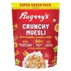 Bagrry's Crunchy Muesli 750gm Pouch| 40% Fibre Rich Oats with Bran | 82% Multi Grains, Almonds, Raisins & Honey | Breakfast Cereal | Natural Muesli - Fast UK Delivery - Image 2