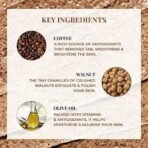 Just Herbs Coffee Body Scrub Walnut Exfoliating Detan Face & Body Scrub for Blackheads, Whiteheads, Removes Tanning & Glowing Skin - For Men & Women 100 Ml - Fast UK Delivery - Image 7