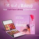Hilary Rhoda The Book of Makeup | 20 Eyeshadows | 2 Highlighters | 2 Blushes | 2 Contours | 6 Cream Lip Glosses | Dual Ended Brush | Long Lasting | Blends Easily- 23.4g (Shade 1) - Fast UK Delivery - Image 4