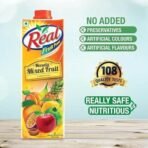 DABUR Real Masala Mixed Fruit Juice - 1L (Pack Of 4) | No Added Preservatives, No Artificial Colours & Artificial Flavours | Goodness Of Best Fruits With Chatpata Masala, Daily Dose Of Fruit Nutrition - Fast UK Delivery - Image 4