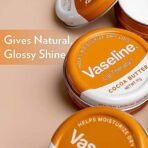 Vaseline Lip Tins Cocoa Butter, 17G|Infused With Cocoa Butter For Hydration & Glossy Shine, Transparent - Fast UK Delivery - Image 6