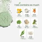 Wellbeing Nutrition Daily Greens | Wholefood Multivitamins with Vitamin C, Zinc, B6 for Immunity & Detox with Organic Certified Plant Superfoods & Antioxidants (15 Effervescent Tablets) Pack of 2 - Image 5