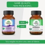 Organic India Moringa 60 Capsules Bottle with free Moringa capsule sample - Image 3