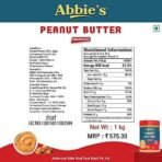 Abbie's Peanut Butter Crunchy 1Kg | 26g Protein Per 100g | 100% Vegan | Zero Trans Fat | Zero Cholesterol | Good Source of Energy | Highly Nutritious | - Fast UK Delivery - Image 6