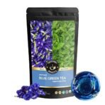 TEACURRY Blue Pea Flower Green Tea - 15 Pyramid Blue Pea Green Tea Bags | Helps with Weight Loss, Skin Glow, Hair Care, Brain Health | Butterfly Pea Green Tea - Fast UK Delivery - Image 2