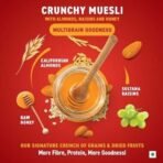 Bagrry's Crunchy Muesli | 40% Fibre Rich Oats with Bran | 82% Multi Grains, Almonds, Raisins & Honey | Breakfast Cereal | Natural Muesli , 400g /425g Pouch (Weight May Vary) - Fast UK Delivery - Image 6