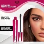 FASHION COLOUR Platinum Waterproof Mascara | Super Dense | Double Effect Silicon Brush | Extreme Curl | Waterproof | Volumising | Long Lasting | Extreme Black | Smudeproof | BLACK 8G - Fast UK Delivery - Image 4