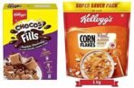 Kellogg's Chocos Fills Double Chocolaty, Multigrain, Protein B Vitamins, 0% Maida 250g + Corn Flakes Real Almond Honey, Breakfast Cereals, Iron & Vitamin B1,B2,B3,B6 & C, Naturally Cholesterol Free1kg - Fast UK Delivery - Image 2