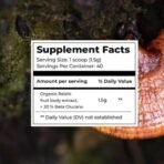 Rooted Reishi mushroom Extract Powder (60 gm) | Heart health, Stress Relief, Liver. USDA Organic, > 30% Beta Glucans, Certified organic - Fast UK Delivery - Image 4