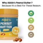 Abbie's Peanut Butter Creamy 340 grams | 26 grams Protein Per 100 grams | 100% Vegan | Zero Trans Fat | Zero Cholesterol | Good Source of Energy | Highly Nutritious | - Fast UK Delivery - Image 4