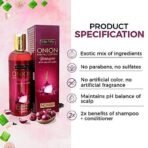 INDUS VALLEY 100% Organic Onion Shampoo With Conditioner Best Defence For Hair Fall- With No Paraben & Sulfate (200ml) - Fast UK Delivery - Image 3