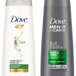 Dove Men+Care Fresh & Clean 2in1 Shampoo+Conditioner, 180 ml & Dove Hair Fall Rescue Shampoo For Weak Hair, 180 ml - Fast UK Delivery