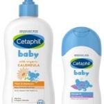 Cetaphil Baby Wash & Shampoo with Organic Calendula (400ml)&Cetaphil Baby Massage Oil, 200 ml, White - Fast UK Delivery